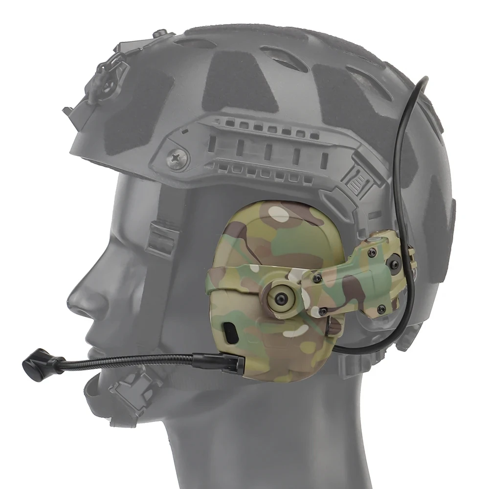 Tactical Noise Reduction Headset Hunting Shooting Noise-Cancelling Headset for U94 PTT Radio OPS Core ARC Wendy M-LOK Helmet