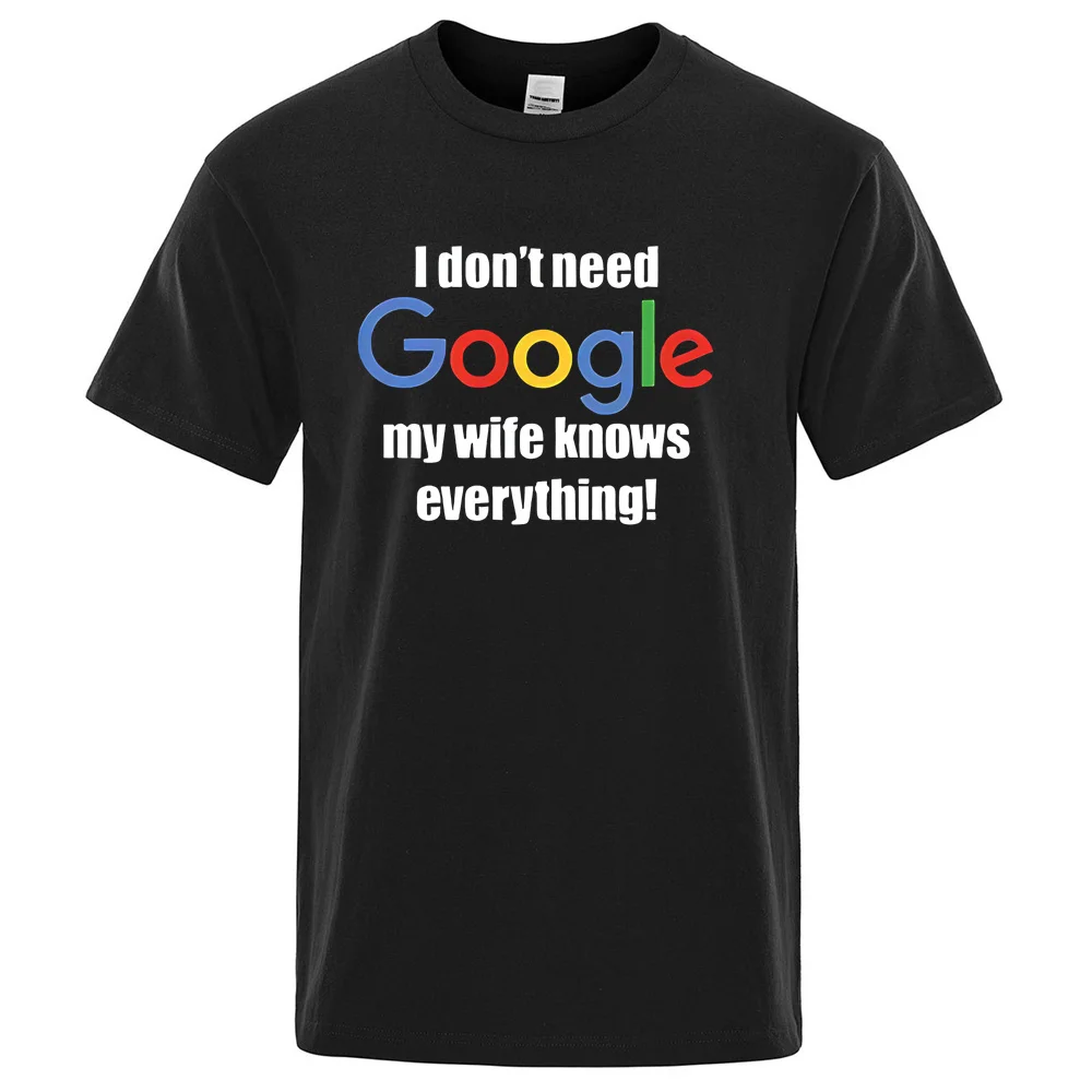 2024 new short sleeve T-shirt geek spoofs Google Search Internet IT male couple outfit cotton loose versatile top