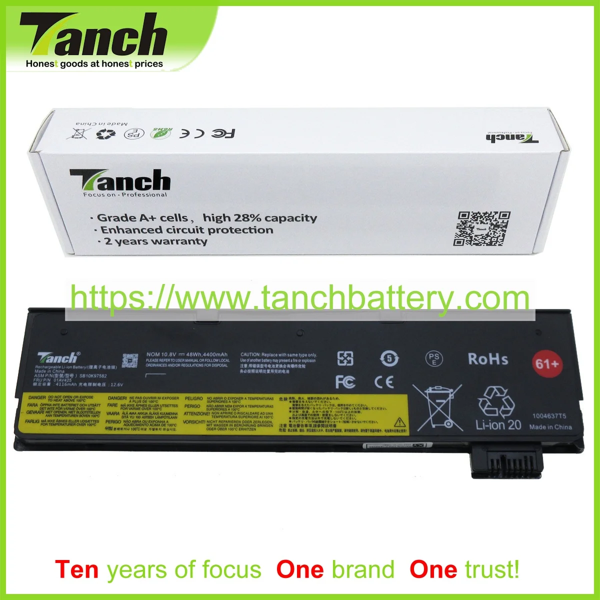 Baterias do Portátil do Tanch para Lenovo 01av425 Sb10k97579 01av423 01av427 Sb10k97584 Sb10k97597 01av452 01av490 10.8v Pilha