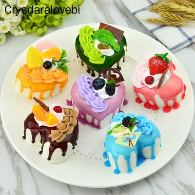 

Кухня Искусственные фрукты Торт Еда Кукольный домик Кухонная игрушка Модель для фотосъемки Ремесло DIY Украшение стола Украшения Аксессуары