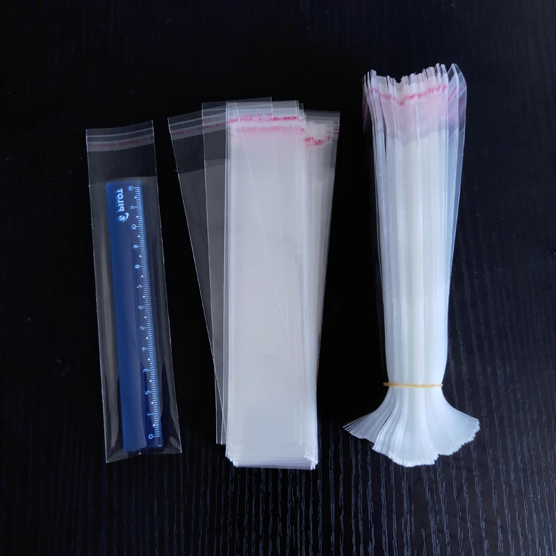 Transparent OPP self-adhesive polyethylene plastic bag jewelry gift package self sealing biscuit candy package glass paper bag