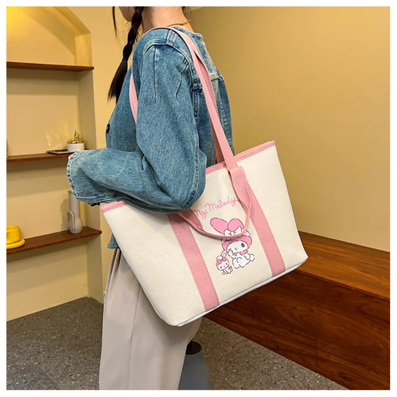 

Sanrio New Hello Kitty Handbag Cute Large Capacity Lightweight Cartoon Casual Waterproof Shoulder Backpack