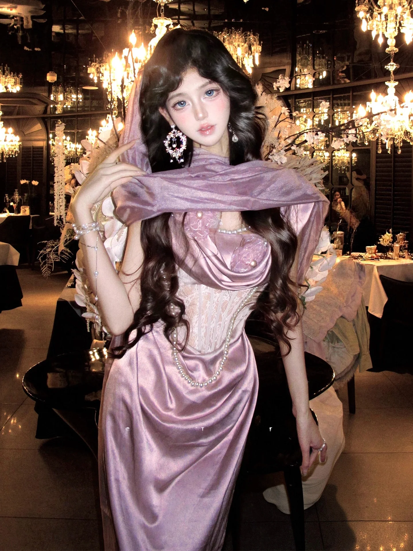 

Летнее женское облегающее платье А-силуэта с тяжелой вышивкой, кружевом «рыбья кость», шелковой отделкой на талии, в сексуальном стиле, для дня рождения