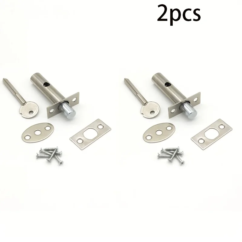 2 Stück unsichtbare Kreuzschlüsselschlösser aus robustem Metall, feuerfest, verstecktes Design, universelle Türbeschläge