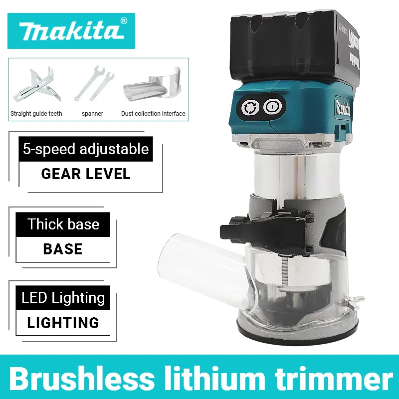 

Makita DRT50 оригинальный беспроводной триммер перезаряжаемый триммер бесщеточный долбежный инструмент фрезерный гравировальный станок для работы по дереву