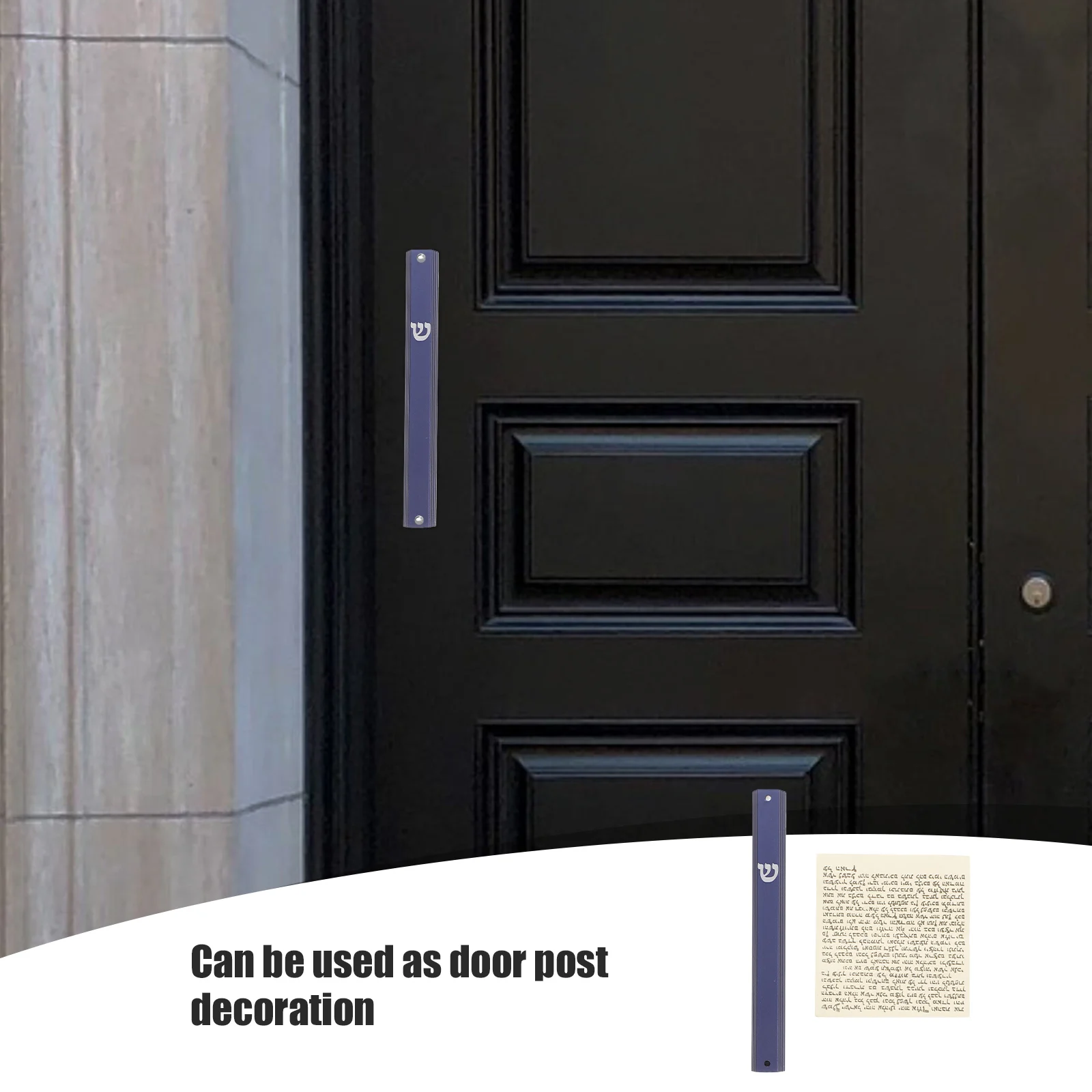 

5Pcs Metal Mezuzah Scroll Door Jewish Symbol House Blessing Decor Judaica Hanukkah Present Weatherproof Ornament