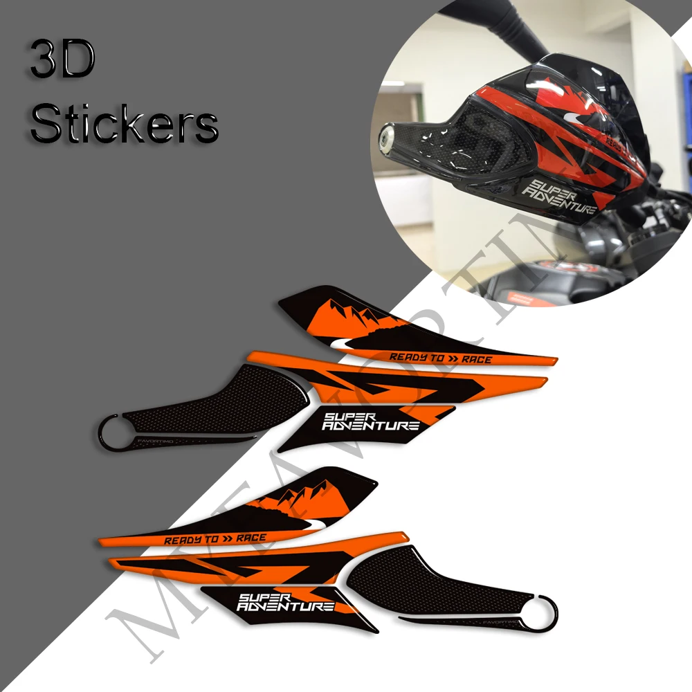 

For 890 Adventure R ADV 2019-2025 Motorcycle Tank Pad Gas Fuel Oil Protection Stickers Decal Fender Wheel Handguard Handshield