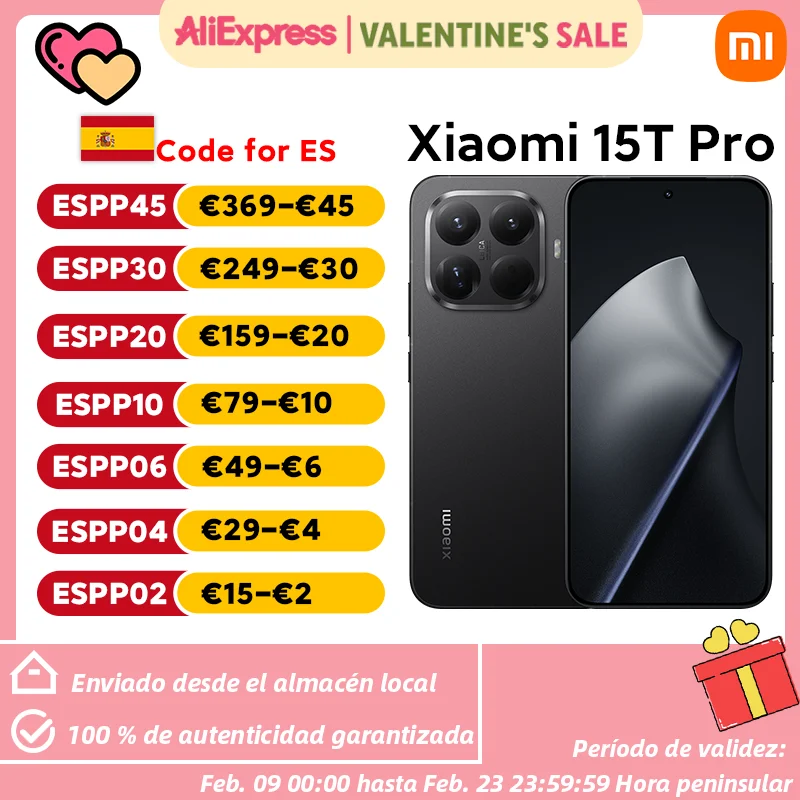 【Xiaomi】Versión global Xiaomi 15T Pro MediaTek Dimensity 9400+ Procesador Smartphone 6,83" 144 Hz Pantalla para el cuidado de los ojos 50MP Leica