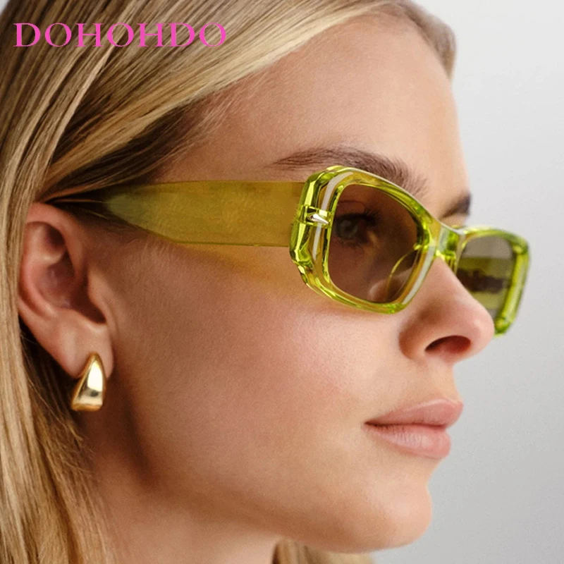 

Fashion Brand Designer Square Sunglasses Women Man Rectangle Eyewear Trendy INS Sunglasses Travel Driving Shades Female UV400