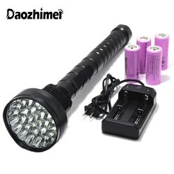 30000LM 21*T6 Tactical Lights Powerful Led Flashlight Portable Lanterns LED Flashlights Hunting Lamp +26650 Battery +Charger