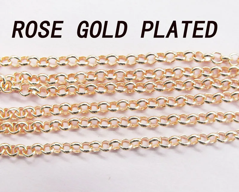 

100m high quality 2MM Bulk 100m/loy silver plated round O chain