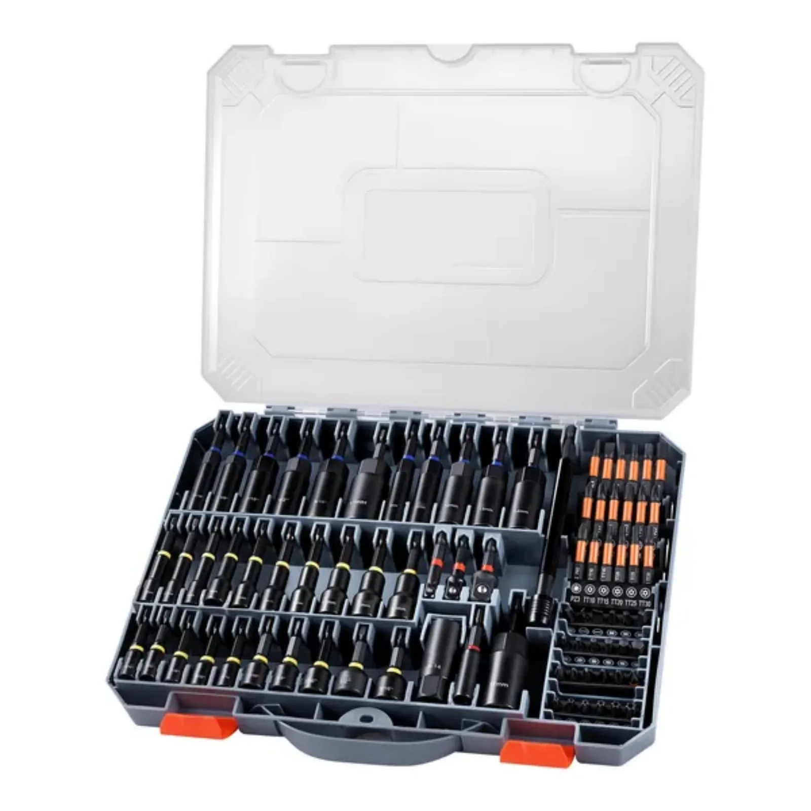 80-Piece Premium Magnetic Impact Nut Driver Set, Metric & SAE Sizes, with Socket Adapters, Bit Holder, Wing Nut Driver, Universal Sockets, Quick Release Extension, Power Bits, Storage Box