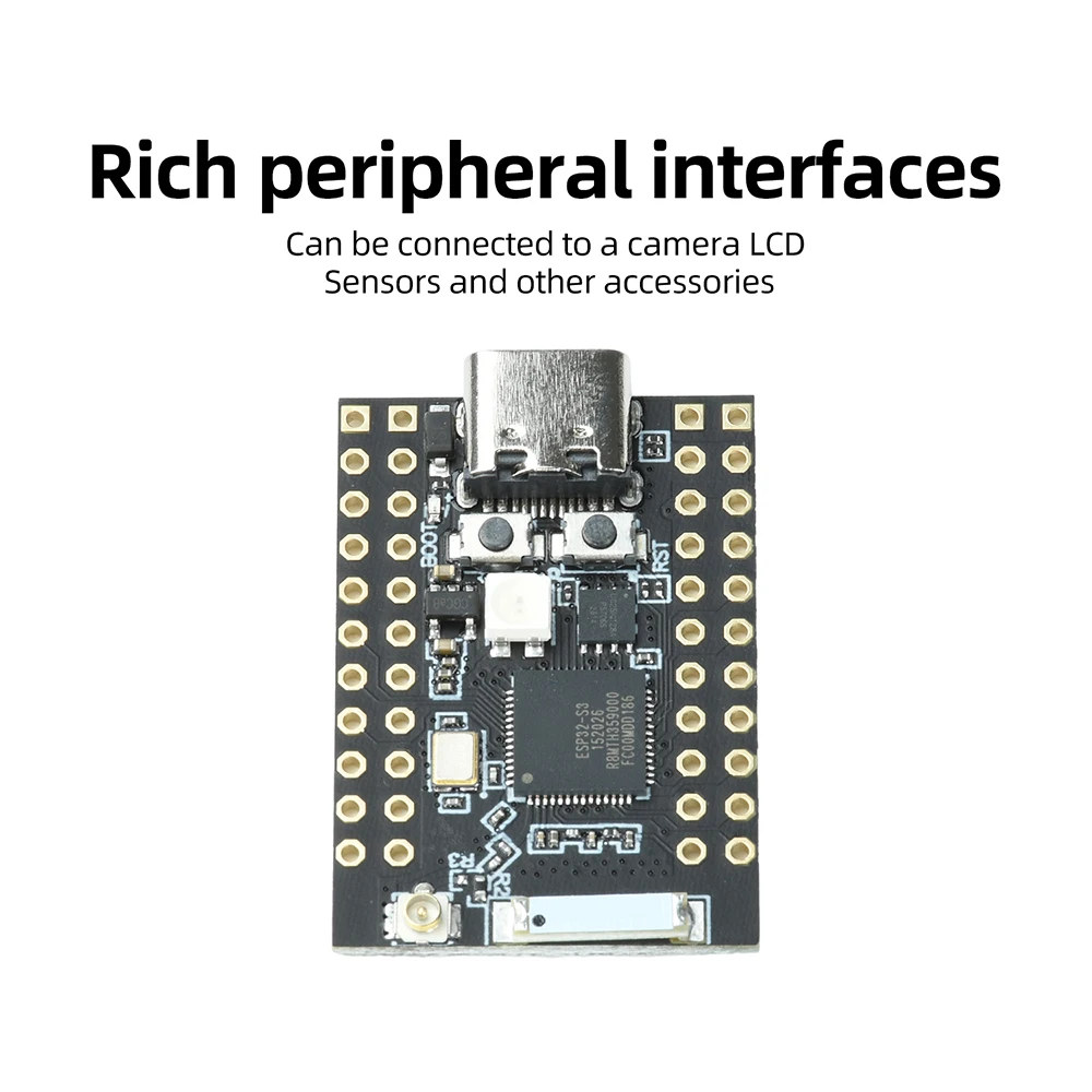 ESP32-S3-N16R8 MINI Development Board WiFi BLE Module Bluetooth 5.0 Dual Core MCU Module Supports AI Smart Type C Pin Unsoldered