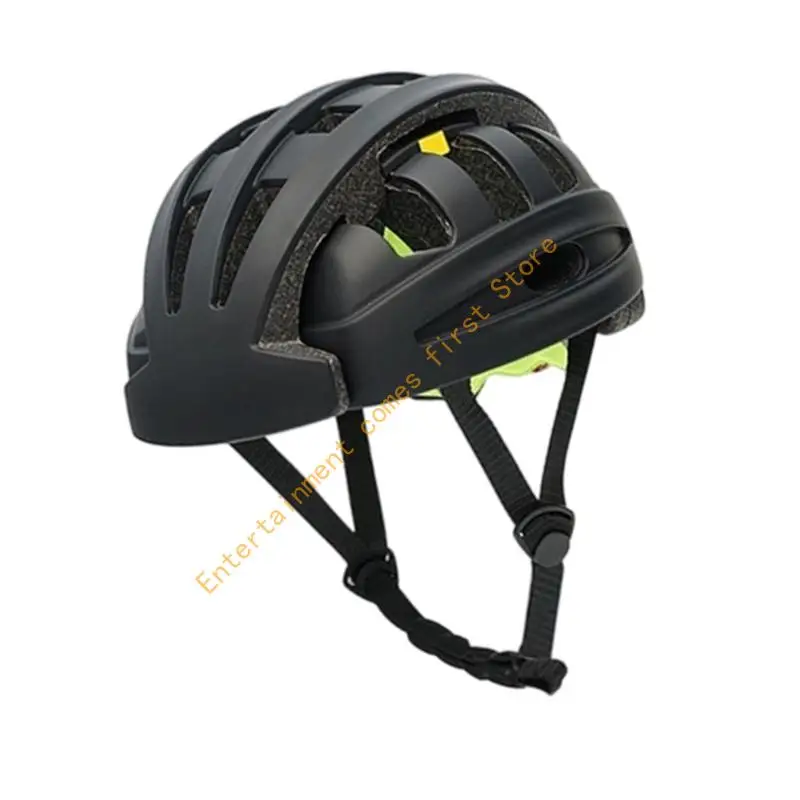 Bike Travel Helmet with Folding Shell Form, Adult Cycling Headgear with Air Openings, Clip, Daily Use 55KD