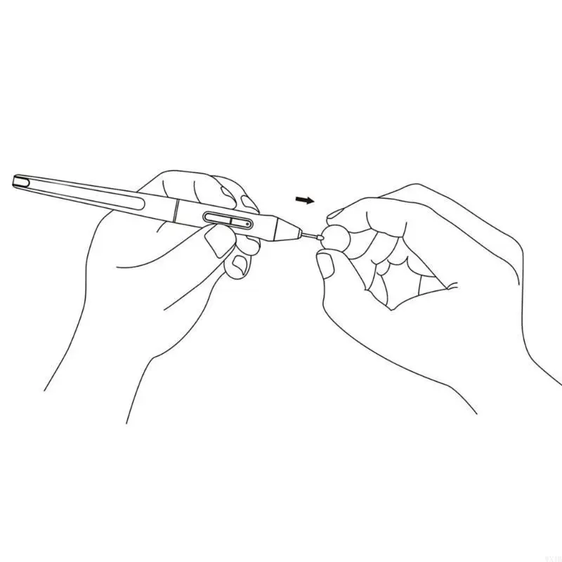 10 Units Premium Pen Writing Nibs With Carrying Clip Natural Line Management For KD200 PW517 PW110 