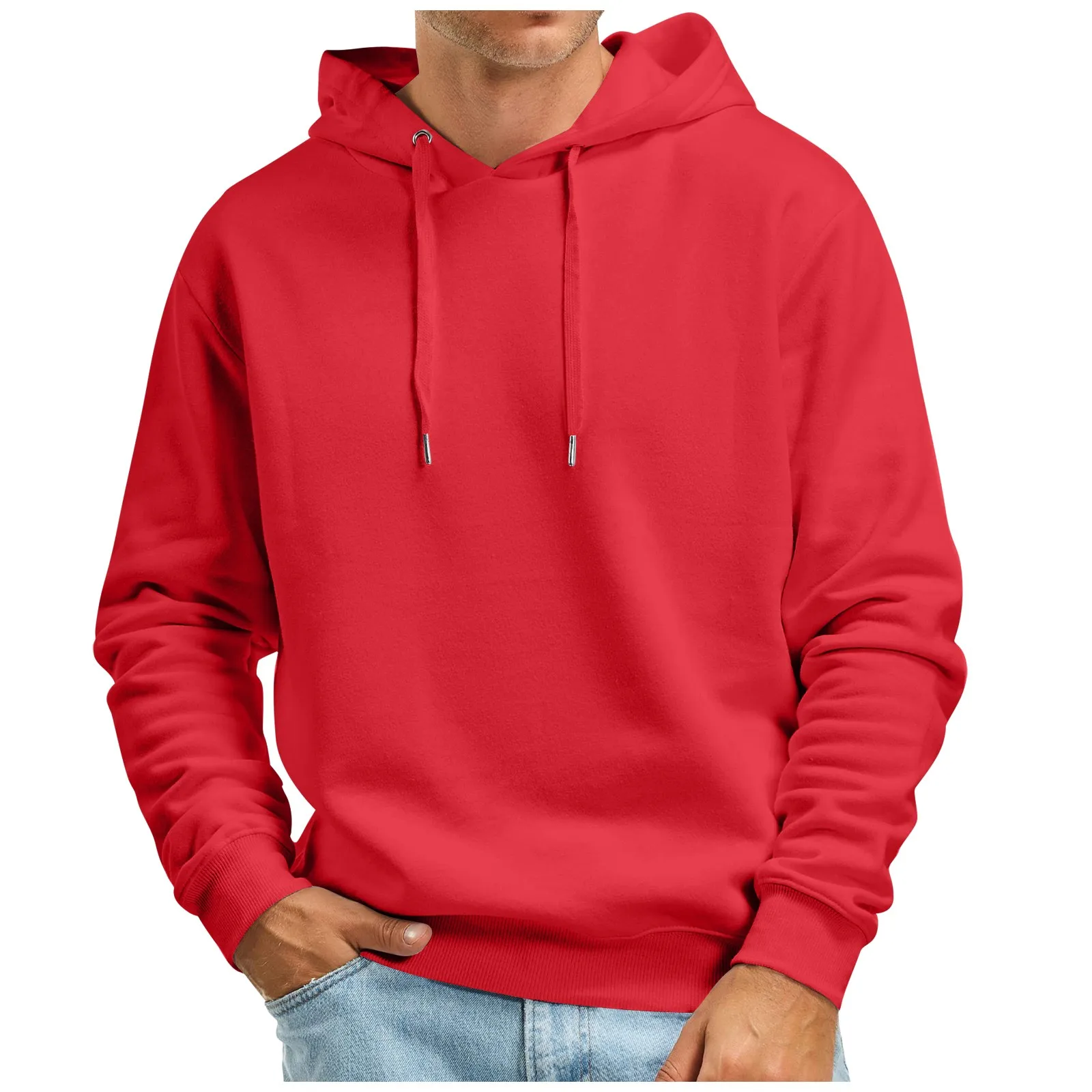 

Men Sweatshirt Winter Hoodie Casual Unisex Streetwear Crewneck Solid Color Pullover Drawstring Hoodie male fashion Clothes