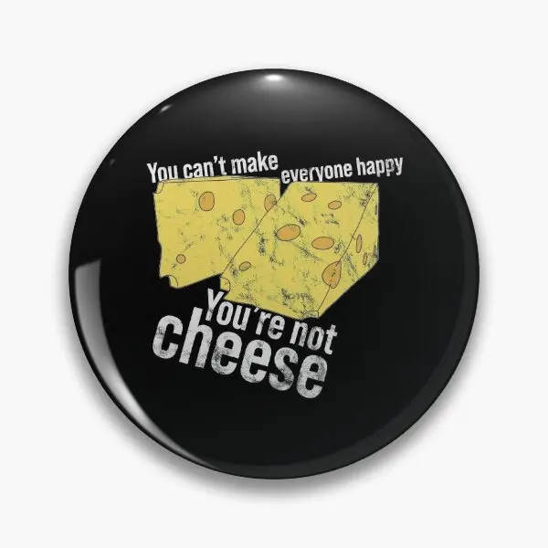 Distressed Cheese Wedge Not Cheese C  Soft Button Pin Cute Clothes Metal Jewelry Brooch Creative Decor Lapel Pin Cartoon Collar