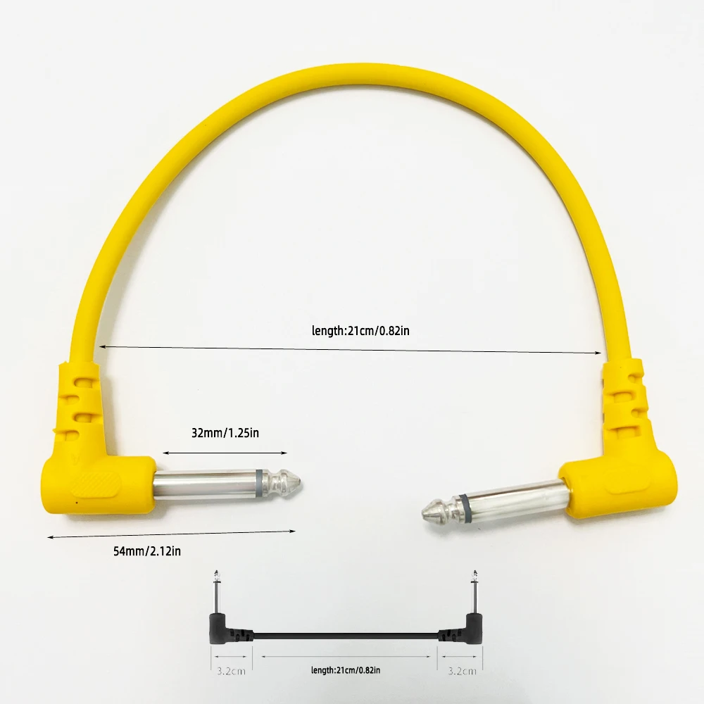 6 szt. Kabel audio do gitary elektrycznej audio muzyka basowa TS 1/4 \