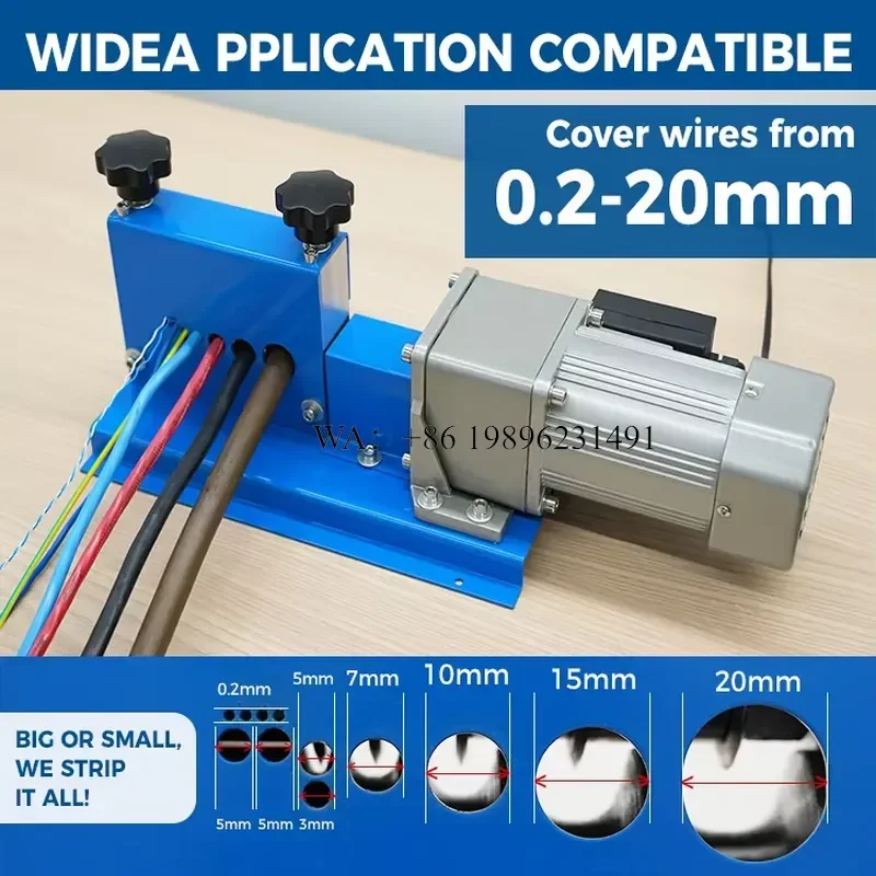 Wmwmnu for M20-2 Pure Copper Motor Automatic Scrap Wire Stripper Customizable Voltage 0.2mm Network Hole Carton Packing