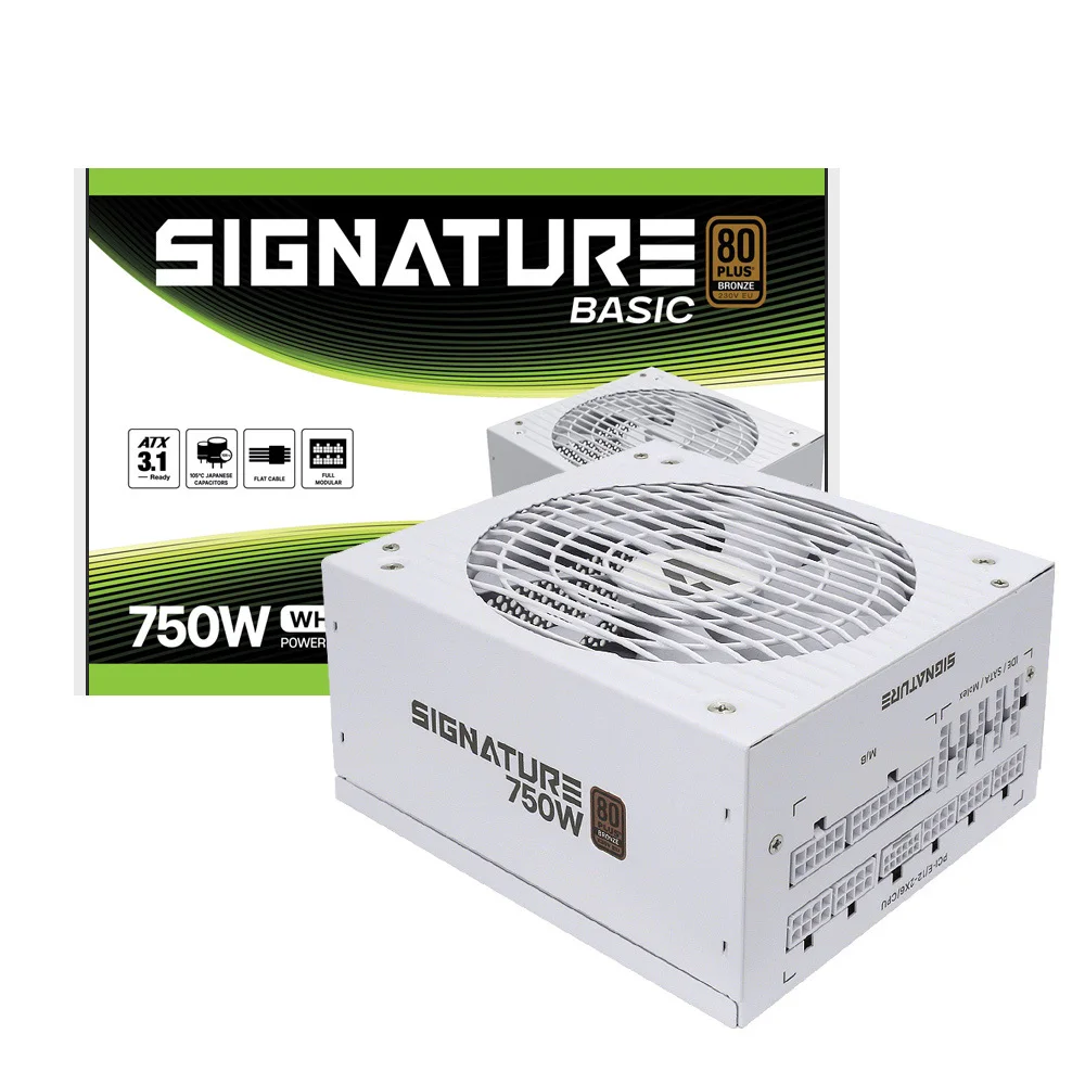 AONE SIGNATURE 750W 80PLUS BRONCE Modular Completo Básico ATX 3.1 (Blanco)