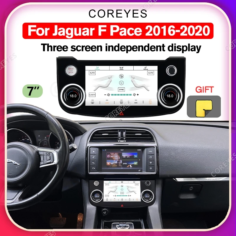 

COREYES For Jaguar F Pace 2016-2020 Car Digital AC Screen Panel Climate Control Monitor Display Auto Air Conditioning