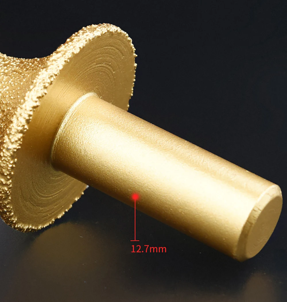 1pcs 1/2" Shank Vacuum Brazed Diamond Router Bits For Granite Marble Router Cutter Profiling Cutting Stone Edge Engraving Tools