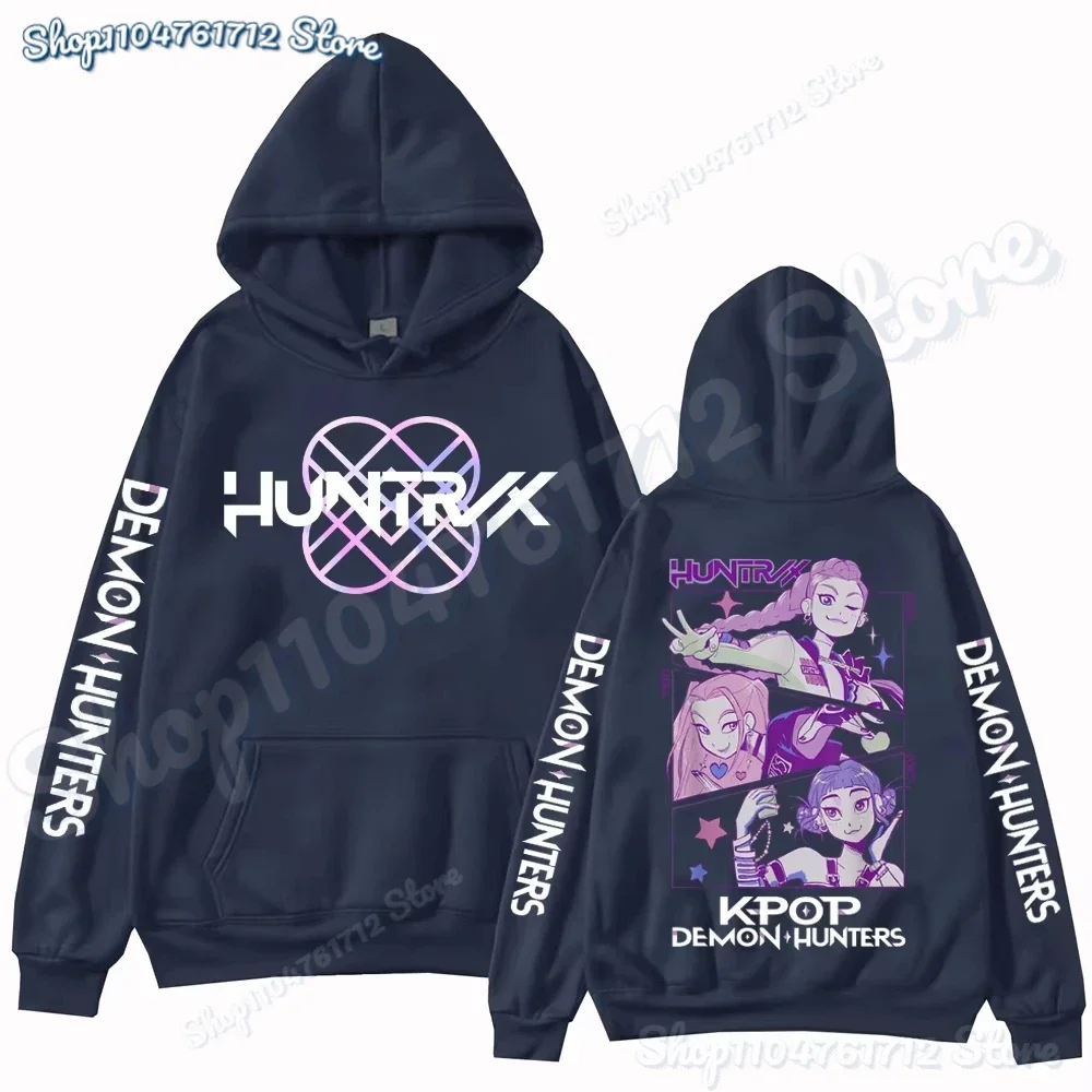 2025 summer Anime K-Pop Demon Hunters Hoodie Harajuku Hip Hop Pullover Tops Sweatshirt UNISEX Alphabet sportswear Fashion Trends