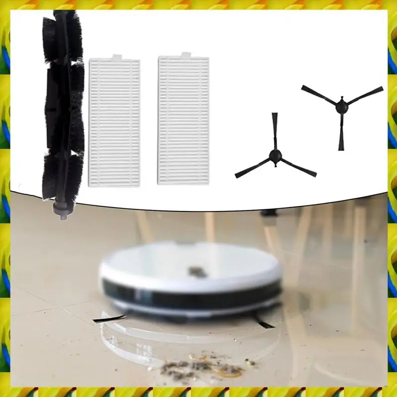 WFF 5PCS Replacement Parts For TP-Link Tapo RV30 Plus / Tapo RV10 Plus Vacuum Cleaner Parts Main Side Brush Filters