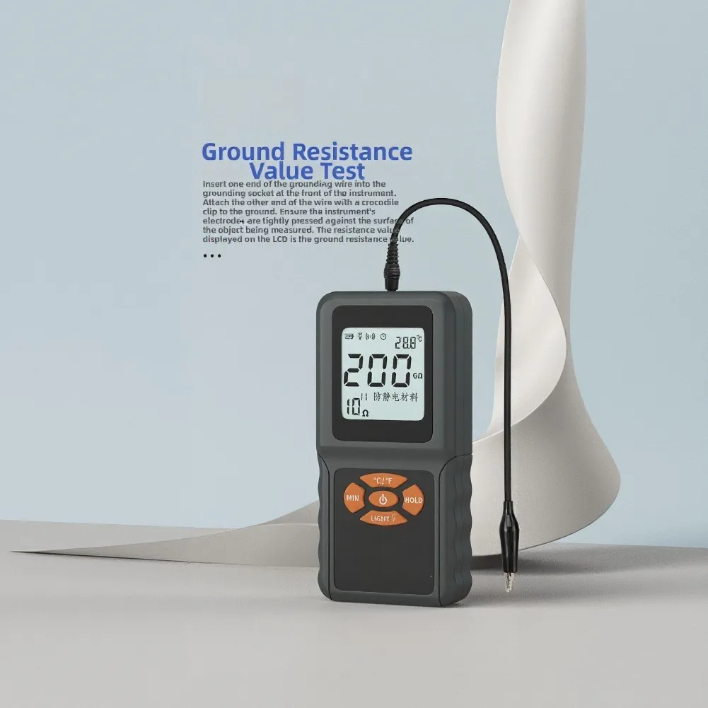 FOR surface resistance tester with smart algorithm identifies conductive insulating dissipative materials automatically