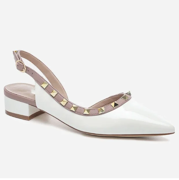 white shiny 4cm