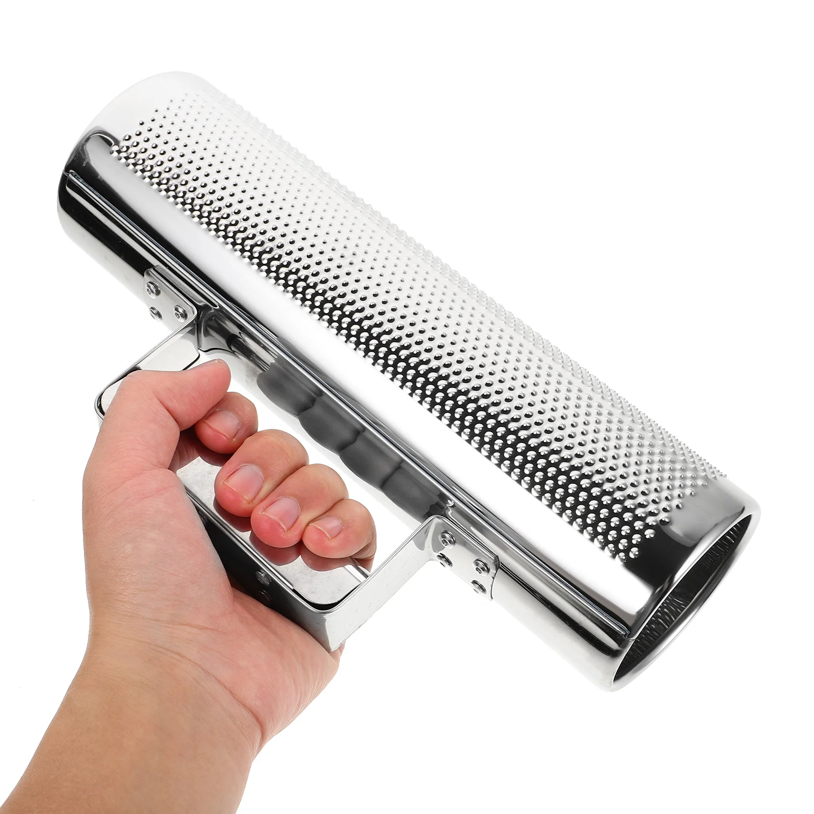 

Percussion Instrument Teaching Aids Guiro Tool Professional Silver Cencerro Instrumento Musical with Scraper Cabasa Child
