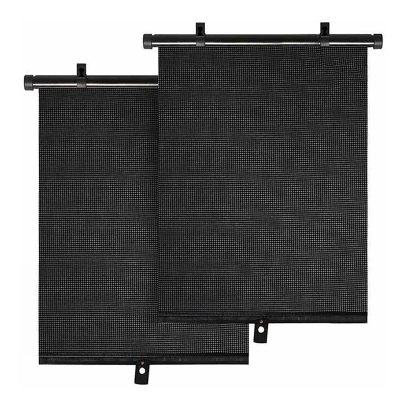 y1gd Pack of 2 Car Window Roller Shades Effectively Block Rays and Harsh Sunlight Retractable Window Sun Shade Car Curtain