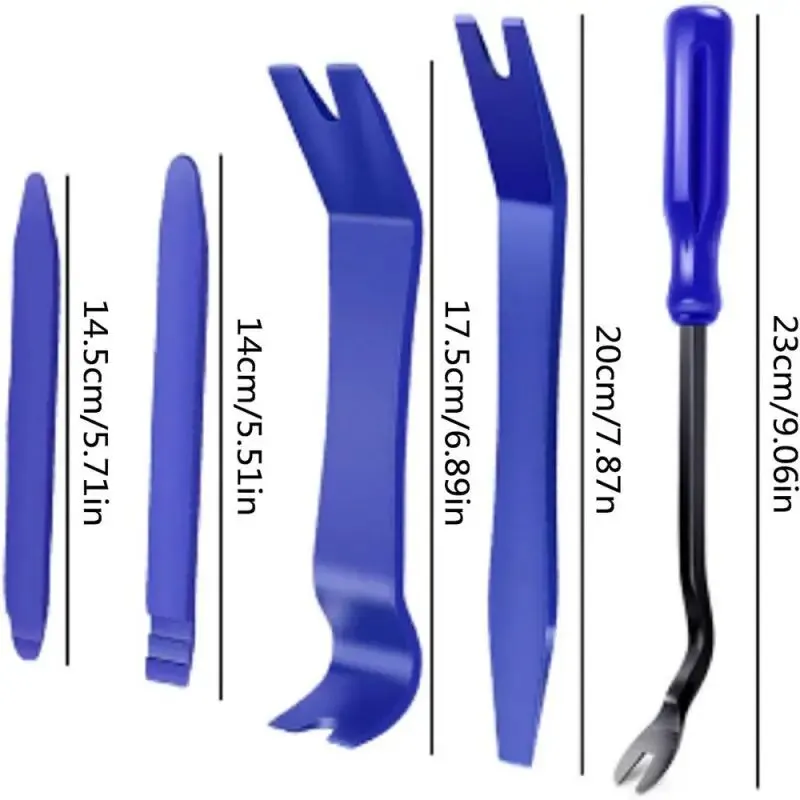 ชุดเครื่องมือถอดเครื่องเสียงรถยนต์5ชิ้นป้องกันรอยขีดข่วนแผงประตูรถยนต์และแผงหน้าปัดเครื่องเสียง