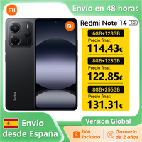 Global Version Redmi Note 14 4g 128Gb/256Gb Helio G99-Ultra 108Mp Ai Camera 6.67'' 120Hz Amoled Screen 5500Mah Battery