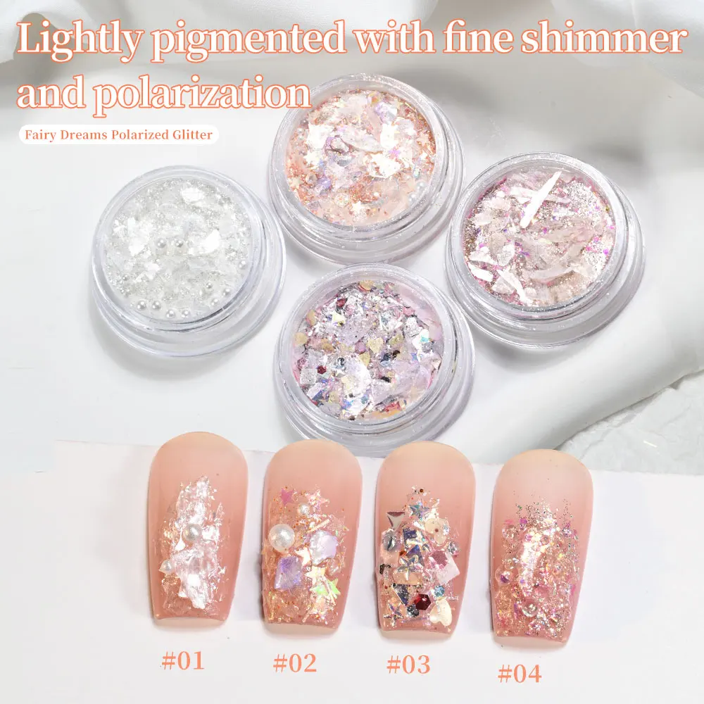 Polvo de purpurina para uñas de galaxia, copos gruesos, estrellas, perlas, decoración artística de uñas, esmalte de Gel UV, polvo brillante para salón de uñas, decoración artística DIY