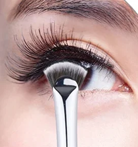 1PC Fan-förmigen Wimpern Pinsel Weiche Kein Ausfallen Professionelle Schönheit Wimpern Make-Up Pinsel Mascara Highlighter Pulver Wisch werkzeug