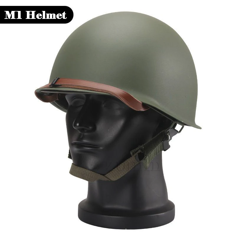 Casco M2 De La Segunda Guerra Mundial | Verde Militar Talla L Sin Pulir Para Coleccionistas Y Recreadores Históricos