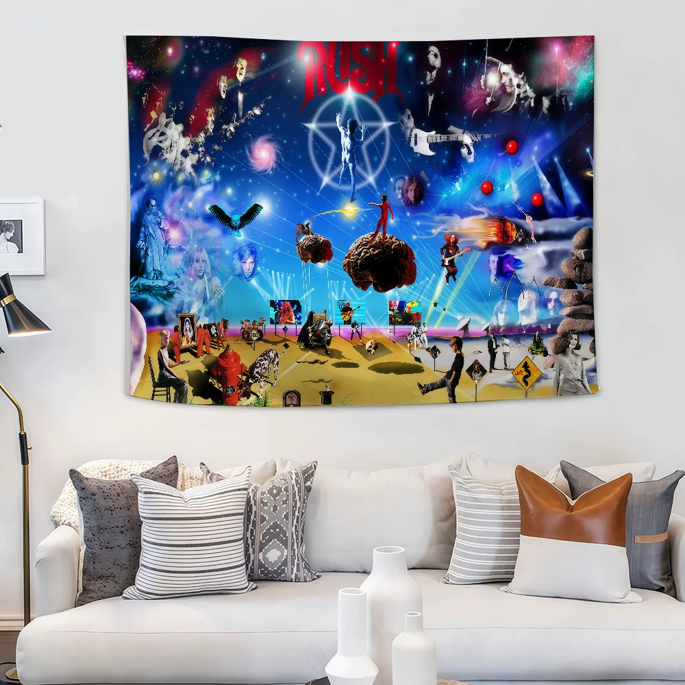 Band R-Rush-S flag Room Decoration Wall Tapestry Hanging Aesthetic Bedrooms Advertising Banner