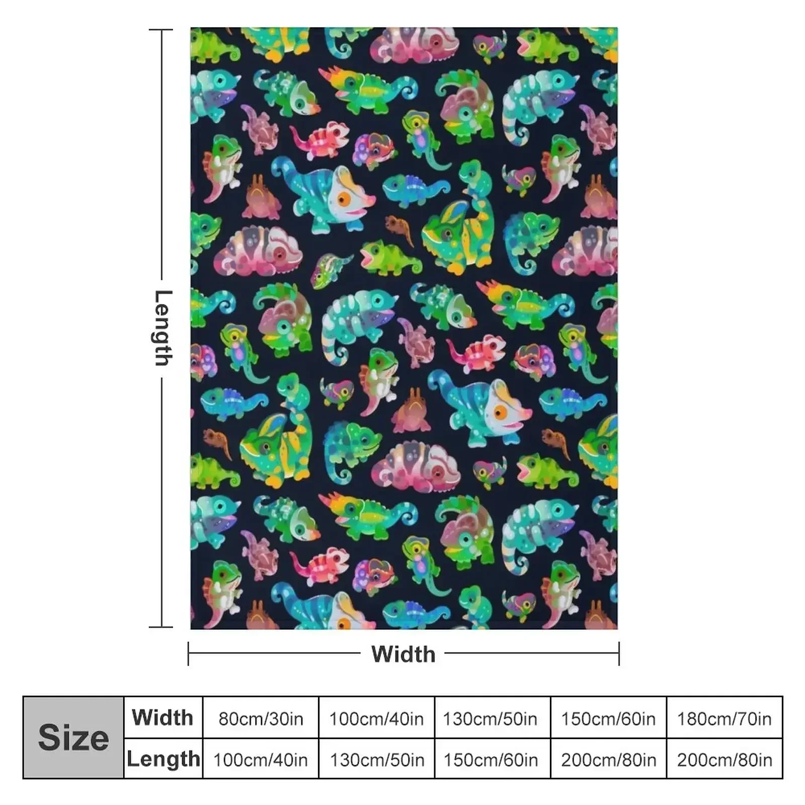 Chameleon Throw Blanket couch cozy soft plush fuzzy picnic outdoor blanket
