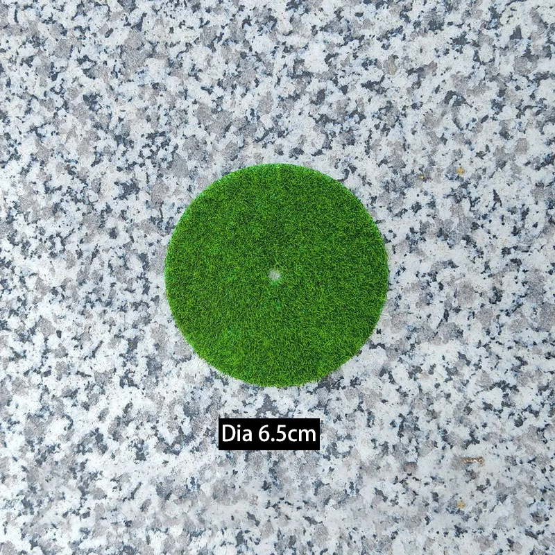 Durchmesser 2,5CM-10CM Runde Mini-Kunstrasenmatten für Mikro-Feengarten-Dekoration, Outdoor-Sandtisch-Rasen-Sets, 10 Stück – Detail 4