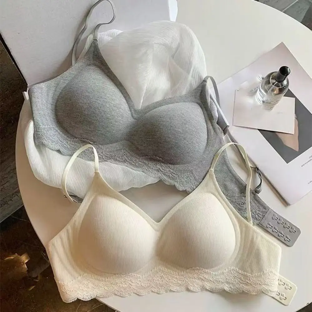 حمالة صدر لاسلكية من الدانتيل عميقة على شكل حرف V مقاومة للصدمات، ملابس داخلية للنساء، حمالة صدر بدون خياطة مضادة للترهل للفتيات #1