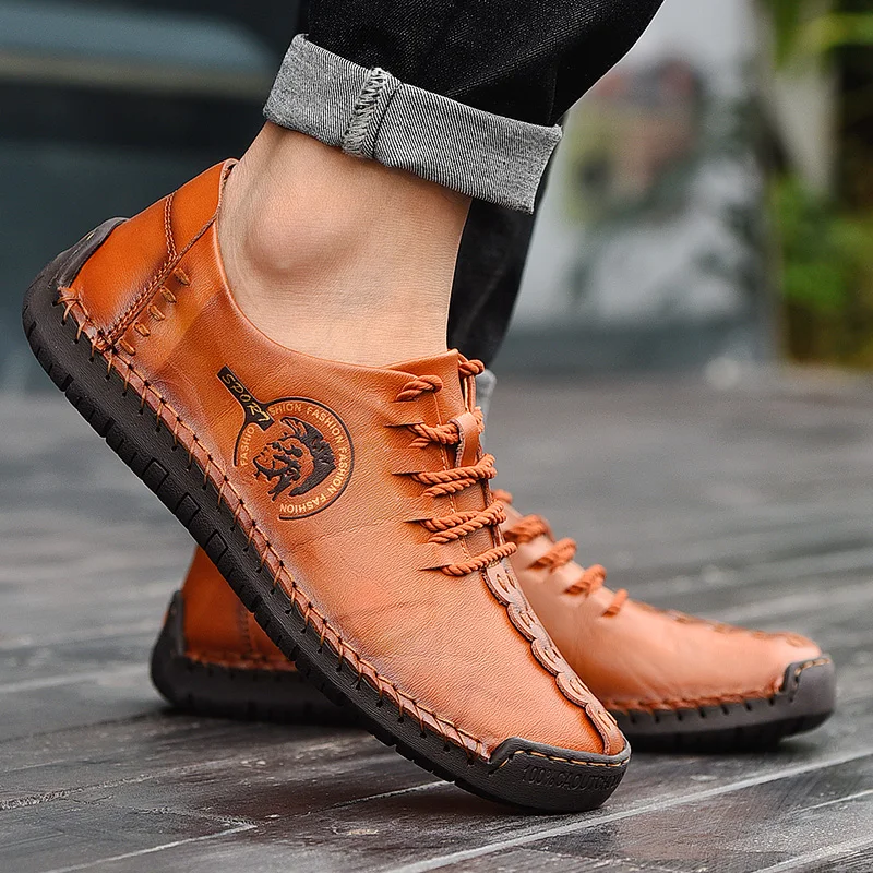 

Men's daily casual leather shoes, driving shoes, soft and comfortable non-slip shoes, new fashion Doudou men's shoes outdoor