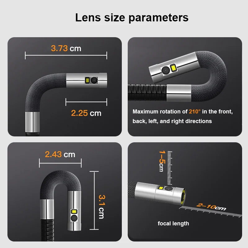 Waterproof Handheld Borescope 3.9/6.5mm Lens For Pipe & Car Repair