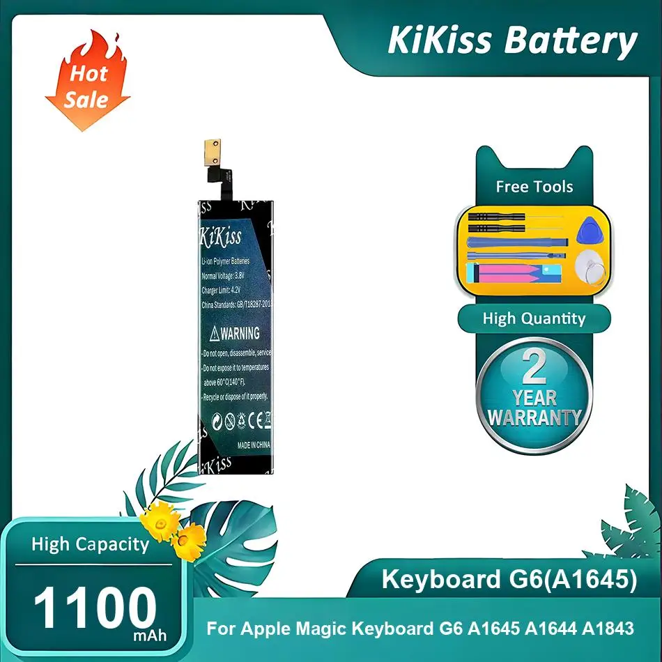 

High-Performance Battery For Apple Magic Keyboard G6 A1645 A1644 A1843,Keyboard G6(A1645),1100mAh