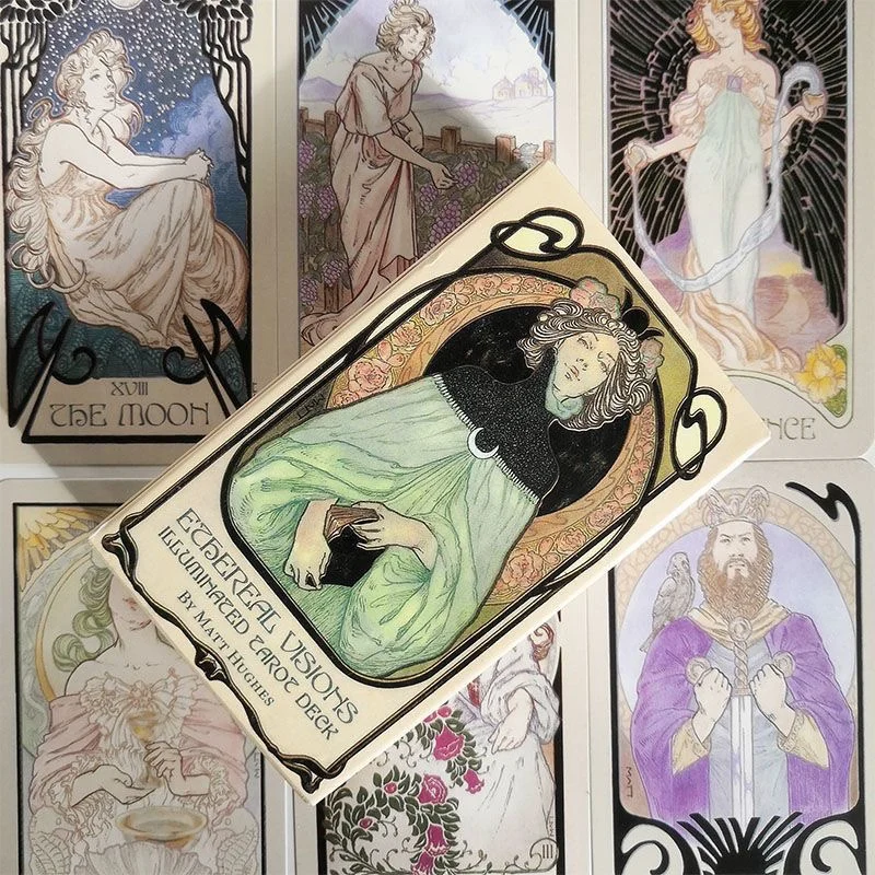 Picture 5: Classic Ethereal Visions Illuminated Tarot The Rider Tarot Deck Cards for Beginners Divination Edition Borad Playing Game gift