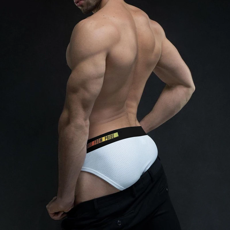 

Mens Sexy Underwear Breathable Mesh Bikini Jockstraps Briefs Men Gay Sissy Panties Underpants Under Wear Calzoncillos Hombre