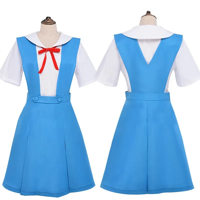 Anime New Evangelion School Uniform Asuka Langley Soryu Cosplay Rei Ayanami Costume Girl Women Dress Ladies Sexy Loli Clothing