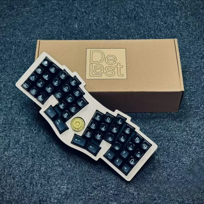 

DeList 47keys Wired Ergonomic Keyboard Hot-swap Kit Custom E0 Ocean Plate Top Shell QMK/VIAL Single-mode Type-c Knob Keyboards