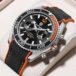 QINGXIYA Men Quartz Watches High Quality Waterproof Chronograph Luminous Men's Wristwatch Silicone Luxury Man Watch Casual Clock