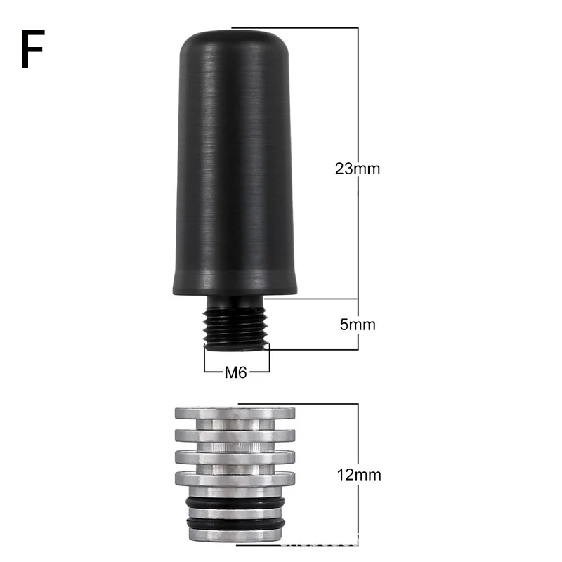 Long PEI Drip Type 510 RDA Dripper Heat Resistant SS Base Drip Tip for 510 RDA RTA Machine Pod System  Mod Accessorries